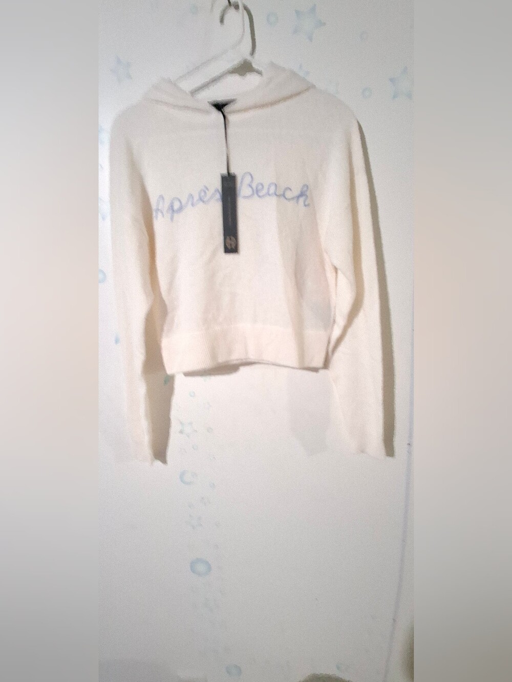 House of Harlow 1960 Cream Cashmere  Hooded Sweater  Small